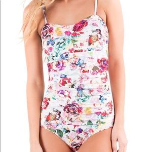 Floral one piece swimsuit